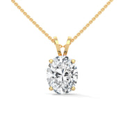 2.88 CT Oval Elite Diamond Pendant (Without Chain)