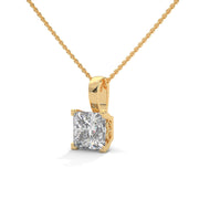 2 Carat Princess Diamond Pendant Necklace (Without Chain)