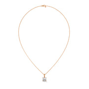 2 Carat Princess Diamond Pendant Necklace (Without Chain)