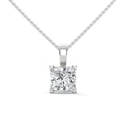 2 Carat Princess Diamond Pendant Necklace (Without Chain)