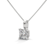2 Carat Princess Diamond Pendant Necklace (Without Chain)