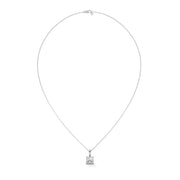 2 Carat Princess Diamond Pendant Necklace (Without Chain)