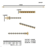 Alternating Princess Tennis Bracelet