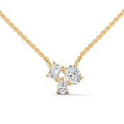 Cluster Trio Diamond Fashion Pendant (Without Chain)