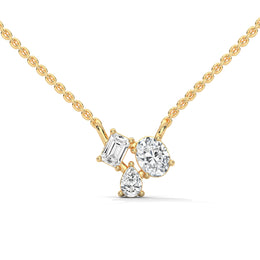 Cluster Trio Diamond Fashion Pendant (Without Chain)