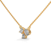 Cluster Trio Diamond Fashion Pendant (Without Chain)