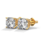 Cushion-Cut Diamond Solitaire Stud Earrings | 2.50 ct Total