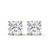 Cushion-Cut Diamond Solitaire Stud Earrings | 2.50 ct Total