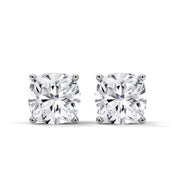 Cushion-Cut Diamond Solitaire Stud Earrings | 2.50 ct Total
