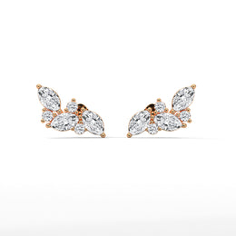 Pair of Lab-Grown Diamond Climber Earrings