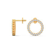 Pavé Open Circle Diamond Stud Earrings | Lab-Grown Diamonds