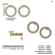 Pavé Open Circle Diamond Stud Earrings | Lab-Grown Diamonds