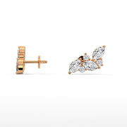 Pair of Lab-Grown Diamond Climber Earrings