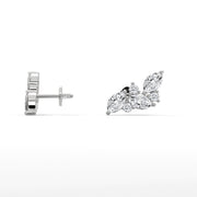 Pair of Lab-Grown Diamond Climber Earrings