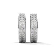 Double-Row Pavé Diamond Huggie Hoops | Lab-Grown Diamonds