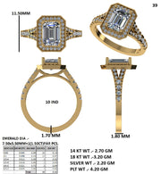 Double Cushion-Shaped Diamond Ring | 0.84 ct Center + 80 Accent Diamonds