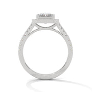 Double Cushion-Shaped Diamond Ring | 0.84 ct Center + 80 Accent Diamonds