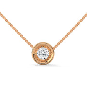 Earthy Solitaire Diamond Pendant (Without Chain)