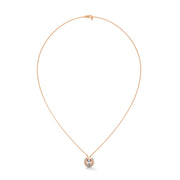 Elegant Oval Pendant with Diamond Halo Design