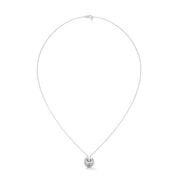 Elegant Oval Pendant with Diamond Halo Design