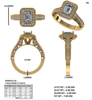 Emerald-Cut Diamond Engagement Ring