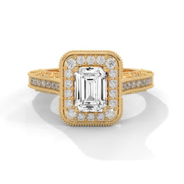Emerald-Cut Diamond Engagement Ring