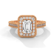 Emerald-Cut Diamond Engagement Ring