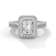 Emerald-Cut Diamond Engagement Ring