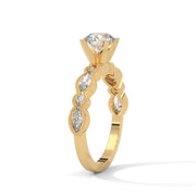 Enchanted Crown Solitaire Ring | 1.25 ct Cushion Diamond