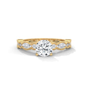 Enchanted Crown Solitaire Ring | 1.25 ct Cushion Diamond