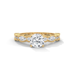 Enchanted Crown Solitaire Ring | 1.25 ct Cushion Diamond