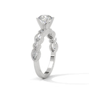 Enchanted Crown Solitaire Ring | 1.25 ct Cushion Diamond