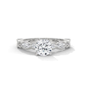Enchanted Crown Solitaire Ring | 1.25 ct Cushion Diamond