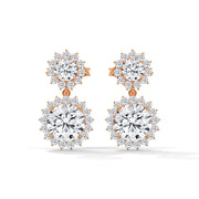 Floral Diamond Stud Earrings | Marquise & Round Diamonds