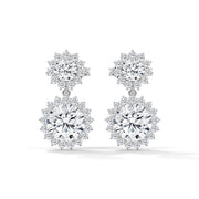 Floral Diamond Stud Earrings | Marquise & Round Diamonds