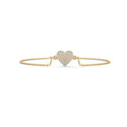 Heart-Shaped Diamond Bracelet