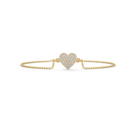 Heart-Shaped Diamond Bracelet