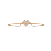 Heart-Shaped Diamond Bracelet