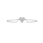 Heart-Shaped Diamond Bracelet