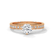 Lab-Grown Diamond Engagement Ring | 0.66 ct Center with Side Stones