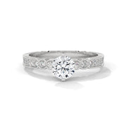 Lab-Grown Diamond Engagement Ring | 0.66 ct Center with Side Stones
