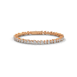 Marquise-Cut Lab-Grown Diamond Tennis Bracelet