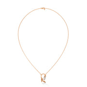 Marquise Lab Diamond Leaf Design Necklace with Chain