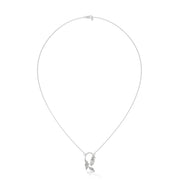 Marquise Lab Diamond Leaf Design Necklace with Chain