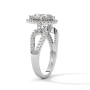 Pear-Cut 2.00 ct Diamond Ring | Lab-Grown Halo Engagement Ring