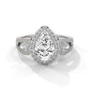 Pear-Cut 2.00 ct Diamond Ring | Lab-Grown Halo Engagement Ring