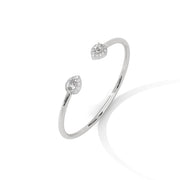 Pear-Shaped Diamond Cuff Bangle - Dharvay Jewels