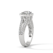 Princess-Cut Diamond Halo Engagement Ring