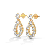 Teardrop Diamond Drop Earrings | 0.85 ct Lab-Grown Diamonds