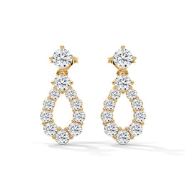 Teardrop Diamond Drop Earrings | 0.85 ct Lab-Grown Diamonds